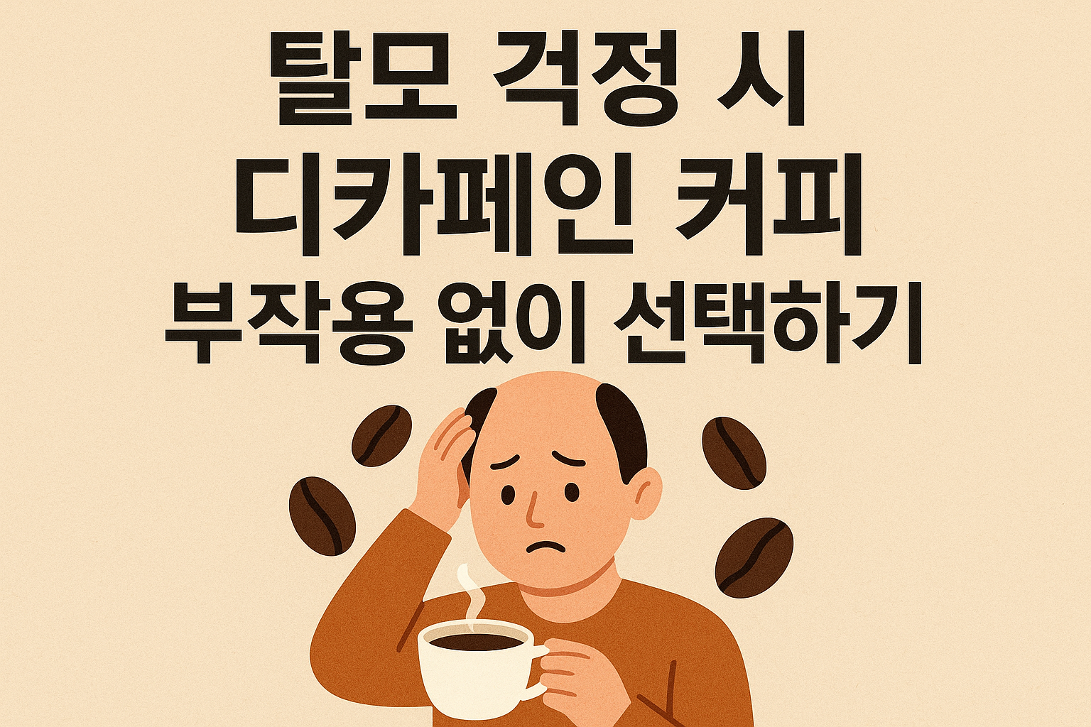 탈모 걱정 없이 커피 즐기기! 디카페인 커피로 카페인 97% 줄이고 DHT 억제하는 4주 전환 계획과 선택법을 상세히 알아보세요.