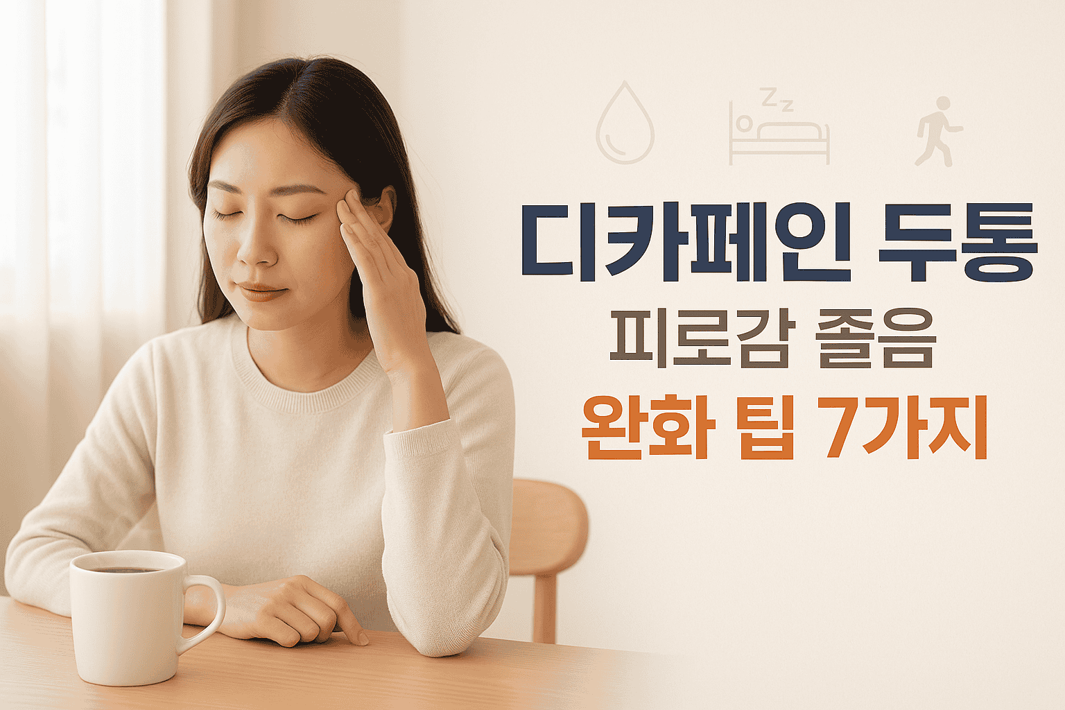 디카페인 두통 피로감 졸음 완화 팁 7가지 | 2025 실전 가이드