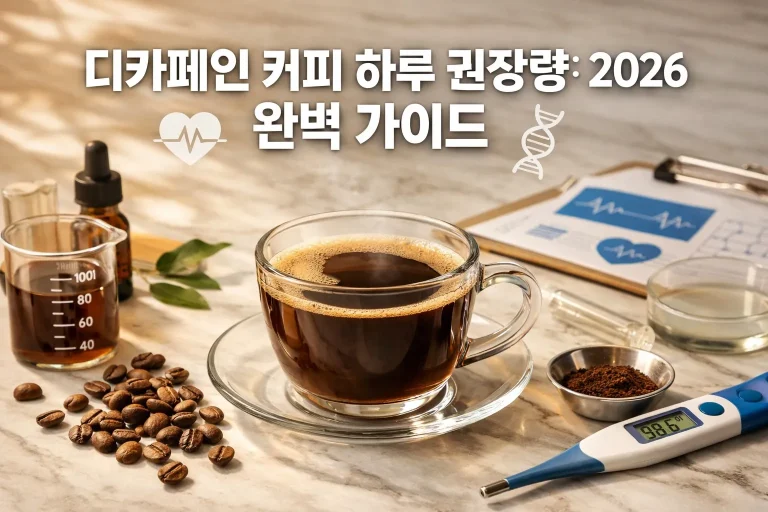 디카페인 커피 하루 권장량 완벽 가이드 | 2026년 최신 기준