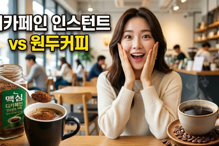 디카페인 인스턴트 커피 vs 원두커피 맛과 성분 차이 완벽 비교