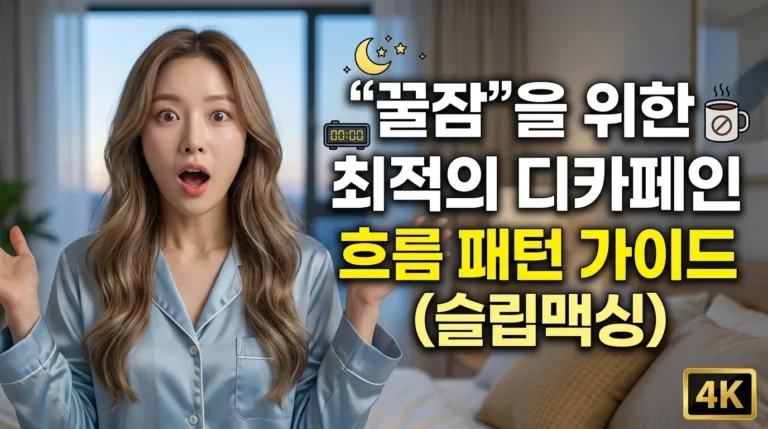슬립맥싱(Sleepmaxxing)을 위한 최적의 디카페인 흐름 패턴 가이드