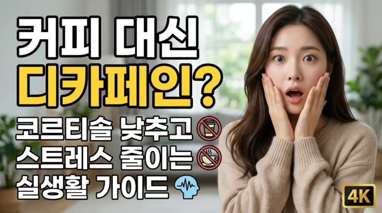 커피 대신 디카페인? 코르티솔 낮추는 로우 스트레스 라이프 실천 가이드